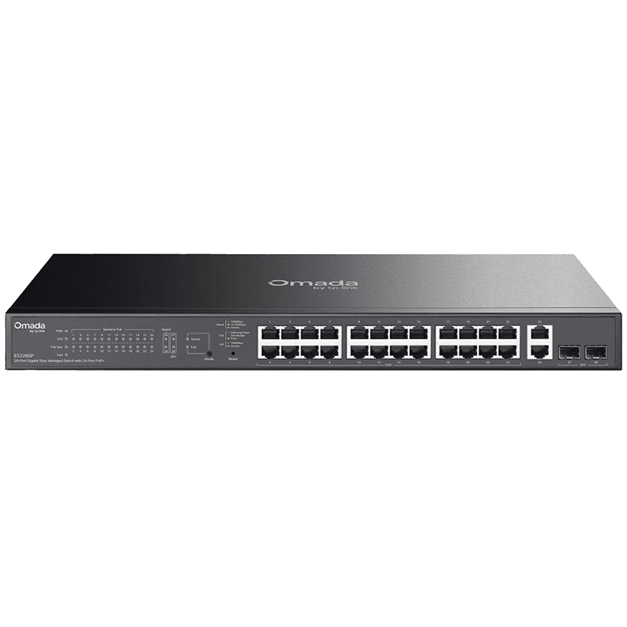 Omada 28 Port Gigabit Easy Managed Switch with 24 Port PoE