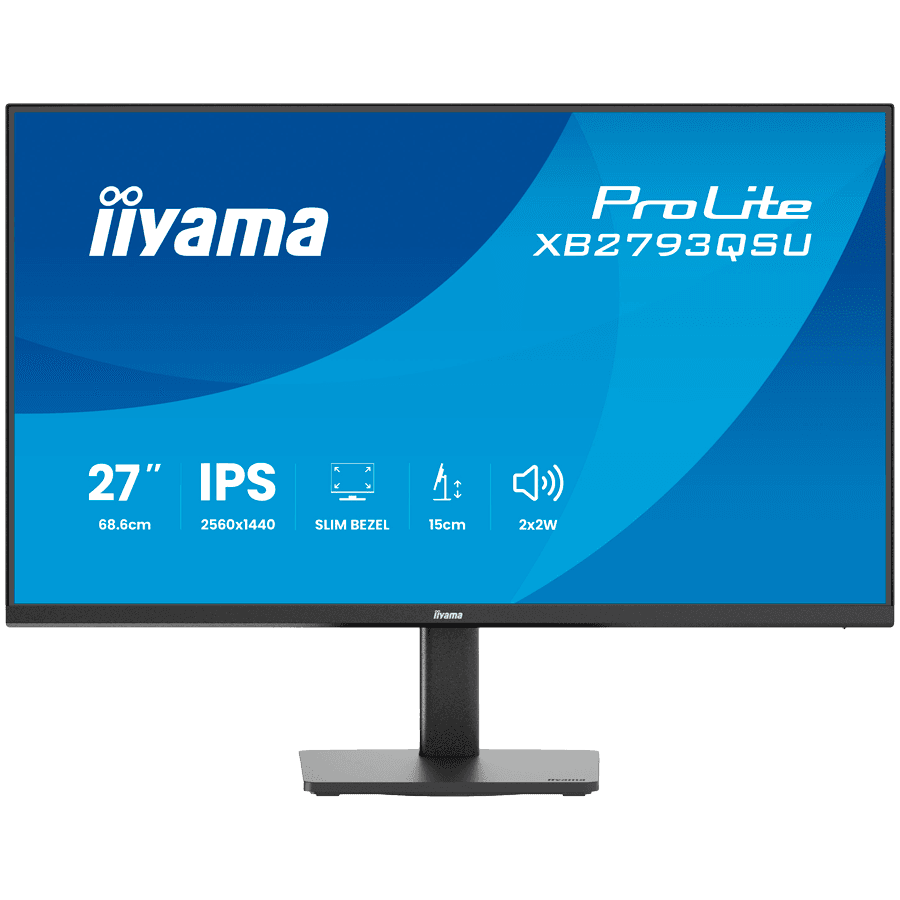 IIYAMA Monitor LED XB2793QSU-B1 27" 2560 x 1440 75Hz IPS 350cd 1ms HDMI DP USB HUB height, swivel, tilt, pivot Pro