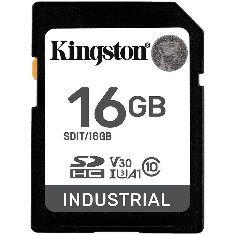 Kingston 16GB SDHC Industrial -40C to 85C C10 UHS-I U3 V30 A1 pSLC