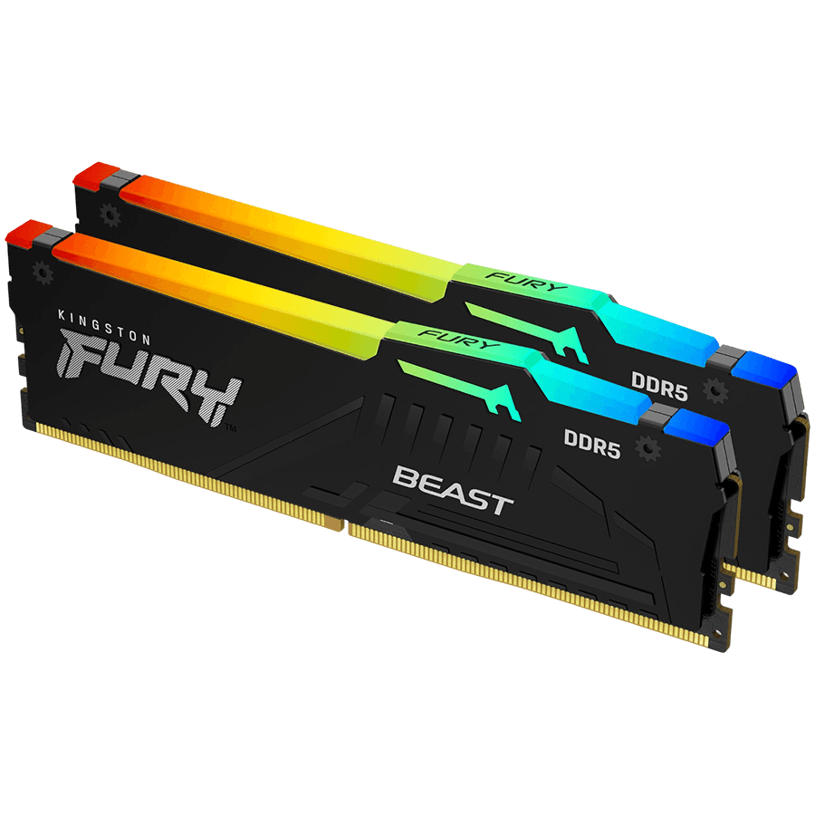 Kingston DRAM 64GB 5600MT/s DDR5 CL40 DIMM (Kit of 2) FURY Beast RGB XMP