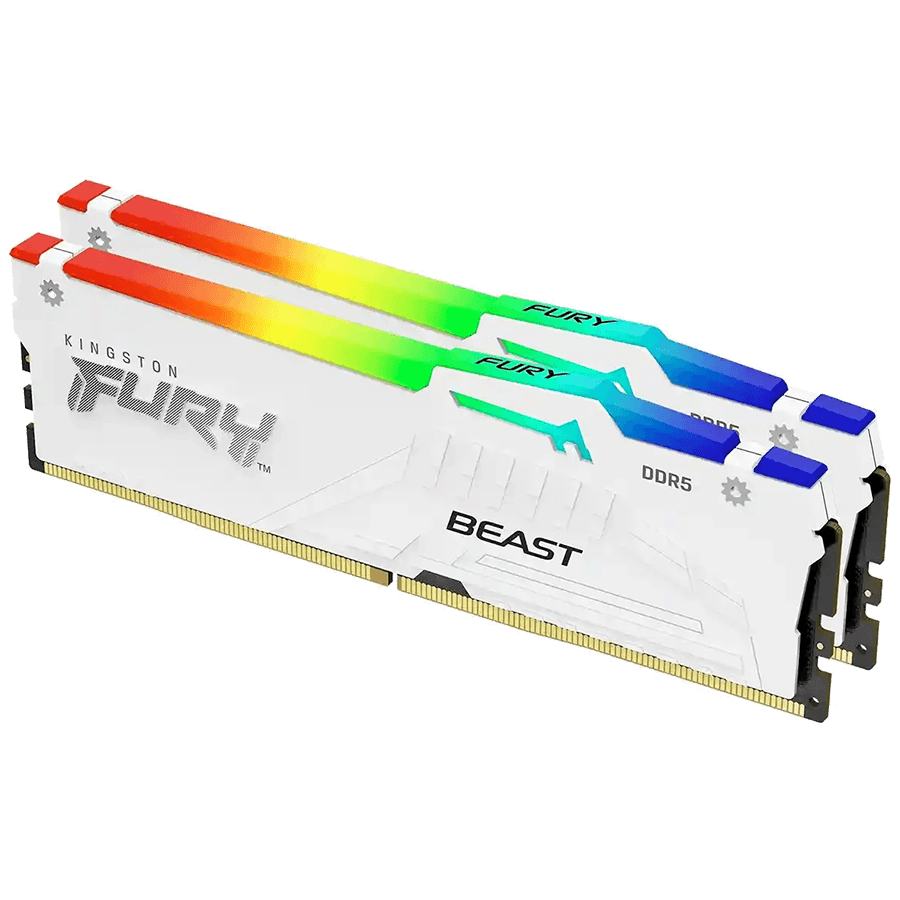 Kingston DRAM 64GB 5200MT/s DDR5 CL40 DIMM (Kit of 2) FURY Beast White RGB XMP