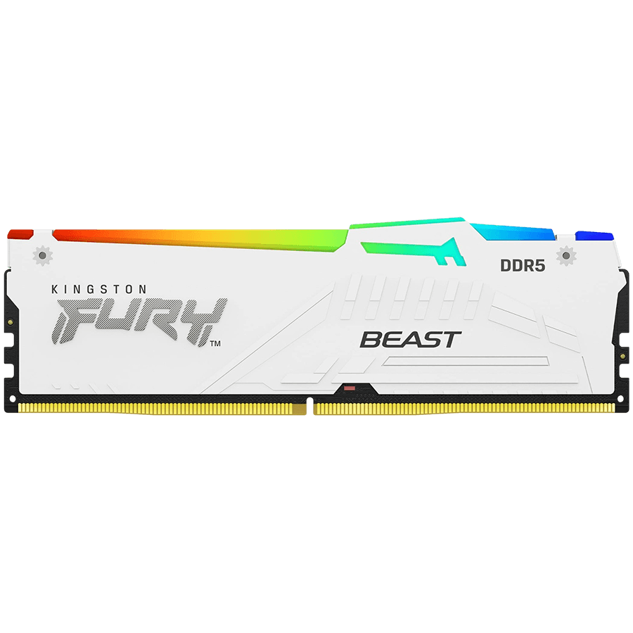 Kingston DRAM 16GB 5200MT/s DDR5 CL40 DIMM FURY Beast White RGB XMP