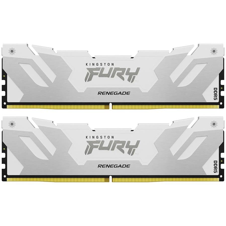Kingston 64GB 6400MT/s DDR5 CL32 DIMM (Kit of 2) FURY Renegade White XMP