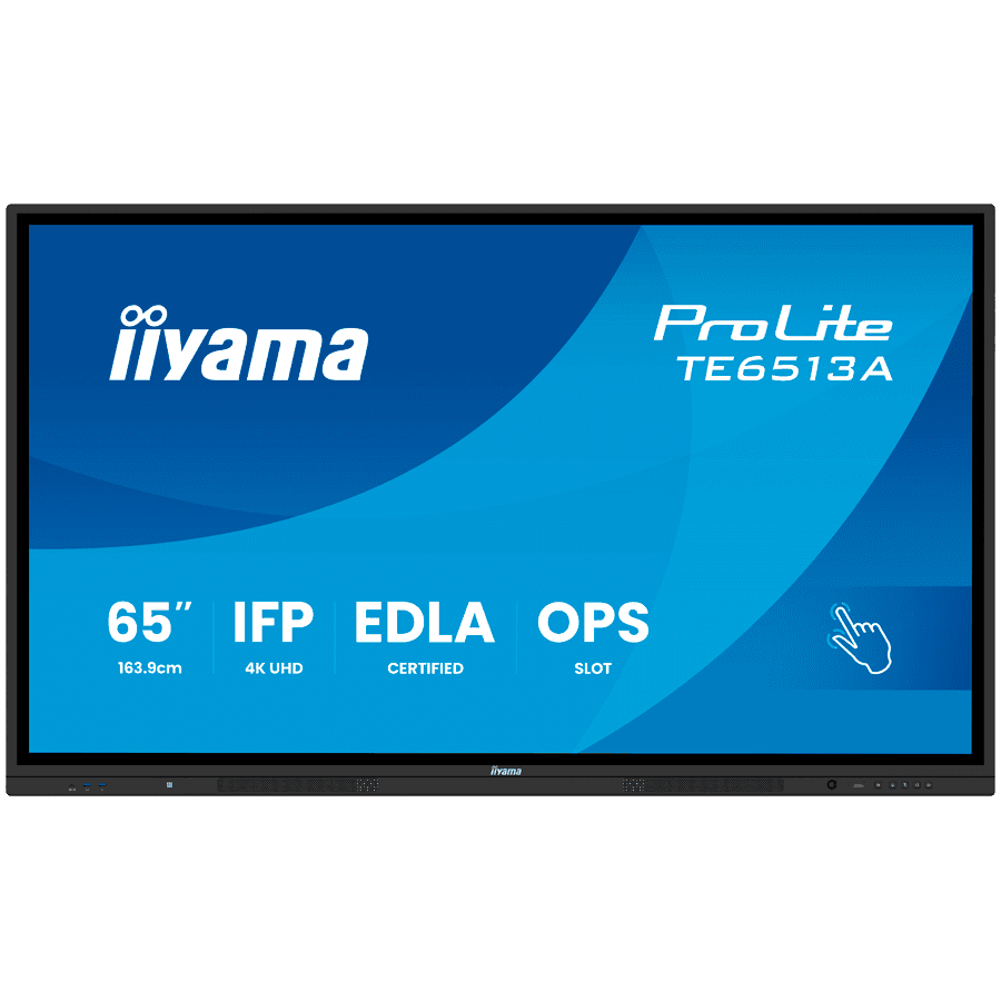 65" iiWare21E (EDLA -Google-GMS-apps), Android 14 (16 summer 2026), Octa-core SOC, 6/128GB, 40-Points PureTouch IR+ with zero bonding, 3840x2160, UHD IPS panel, Metal Housing, Fan-less, NFC, PIR (Motion sensor), Speakers 2x 20W front facing + 20W sub