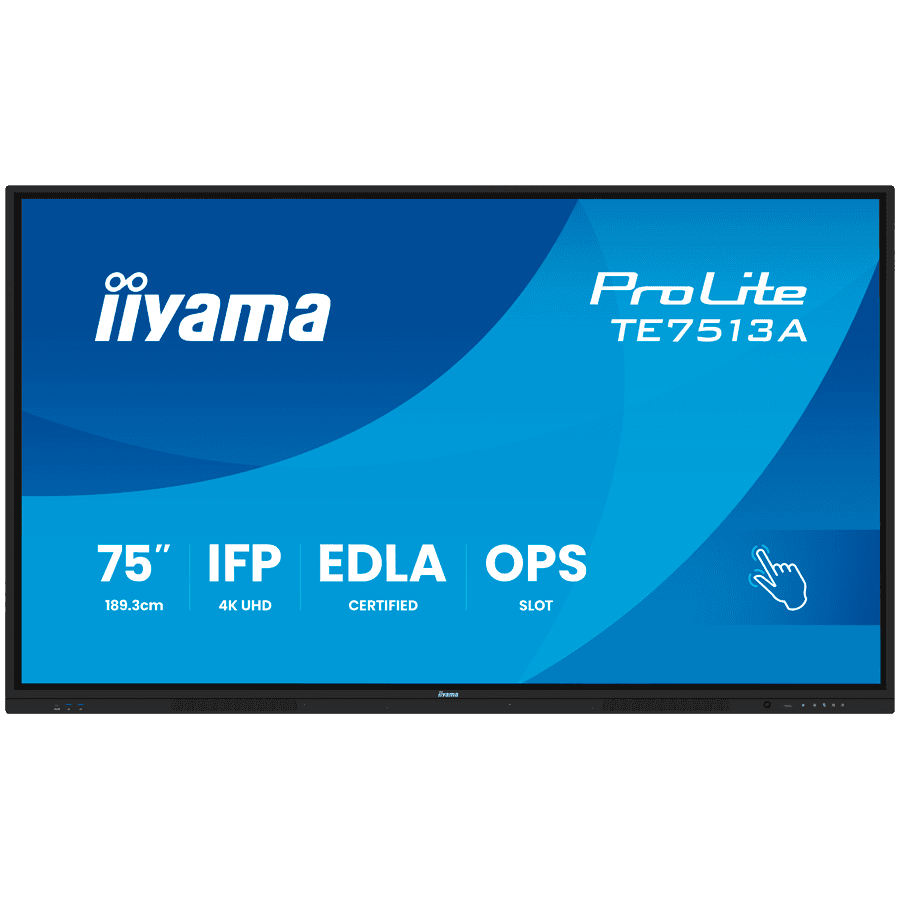 TE7513A-B3AG 75 Google EDLA Certified IFP UHD (3840 x 2160) 8 ms, 500cd ,IPS DP, HDMI, PC interfaces