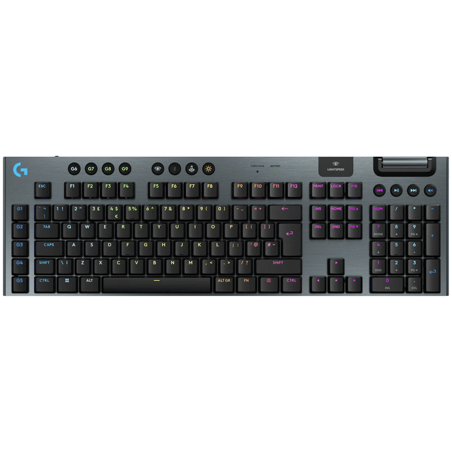 LOGITECH G915 X LIGHTSPEED Wireless Gaming Keyboard - BLACK - US INT'L - 2.4GHZ/BT  - EMEA28i-935 - TACTILE
