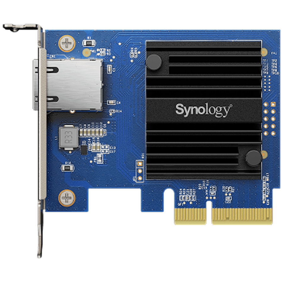 Synology E10G30-T1 Single-port 10GbE 10GBASE-T add-in card for Synology systems, PCIe 3.0 x4, Low Profile and Full Height, 5 years warranty