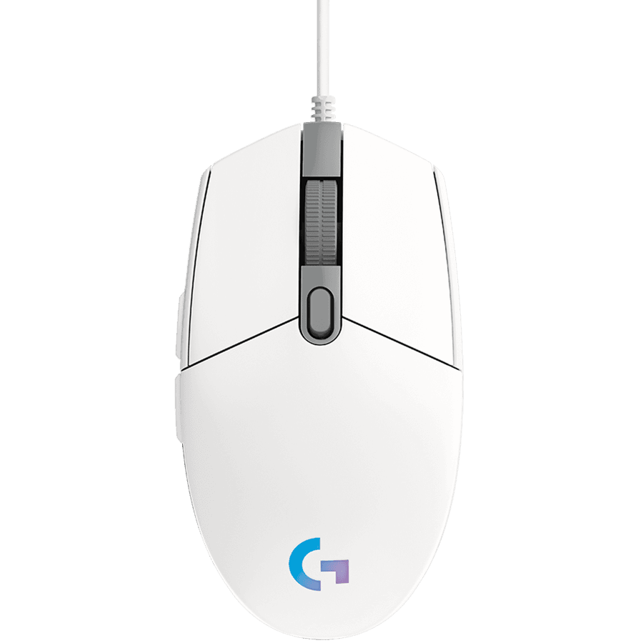 LOGITECH G102 LIGHTSYNC Corded Gaming Mouse - WHITE - USB - EER