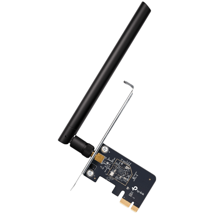 AC600 Dual Band Wi-Fi PCI Express AdapterSPEED: 433 Mbps at 5 GHz + 200 Mbps at 2.4 GHzSPEC: 1× High Gain External Antennas