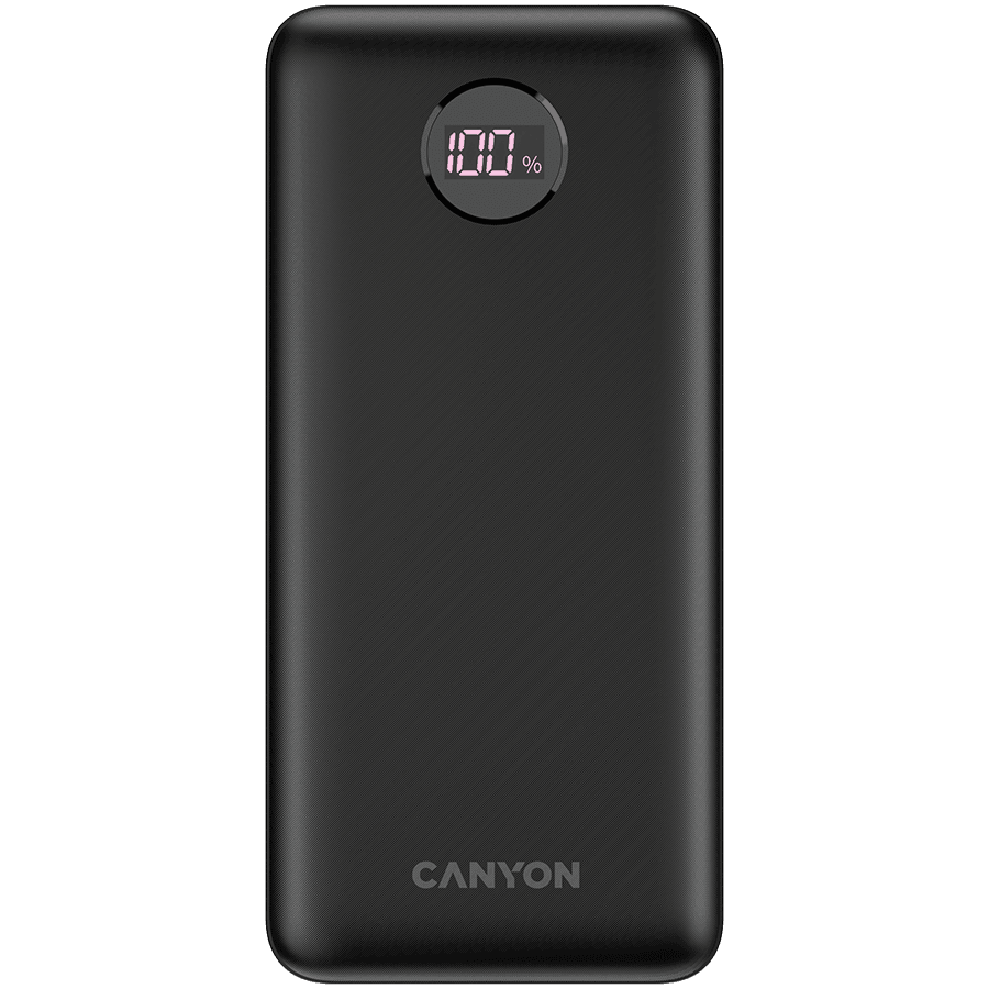 CANYON power bank PB-2002 LED 20000 mAh PD 20W QC 3.0 Crni