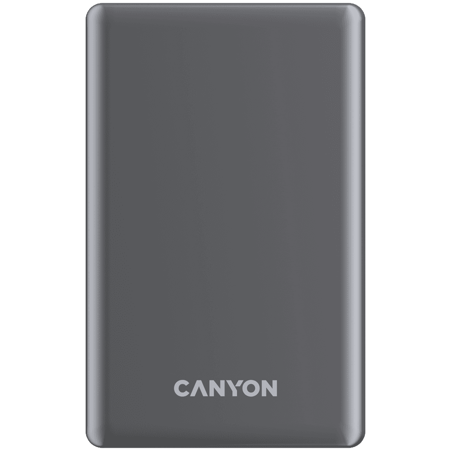CANYON power bank OnPower 505 slim Magnetic 5000 mAh PD20W Tamno sivi
