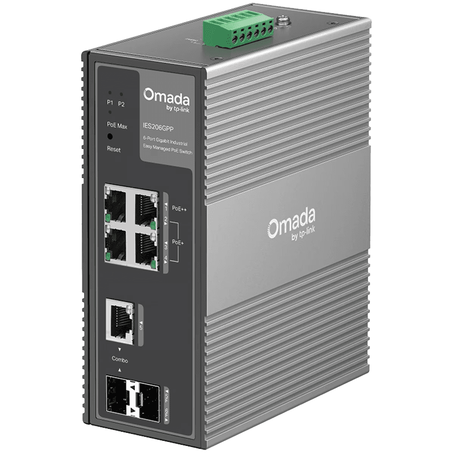 Omada 6 Port Gigabit Industrial Easy Managed 3 Port