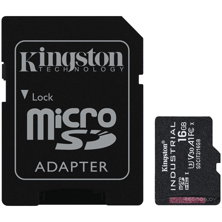 Kingston 16GB microSDHC Industrial C10 A1 pSLC Card + SD Adapter