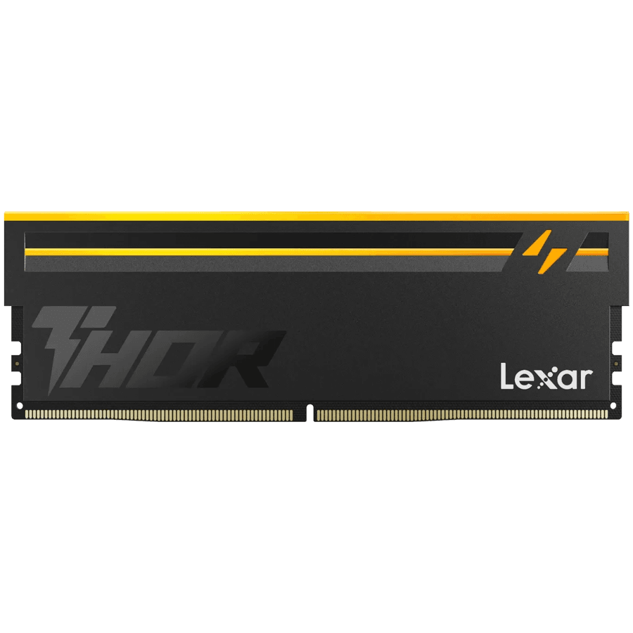 Lexar THOR 2.0 16GB DDR5 6000 CL36 1.3V Memory with heatsink and RGB lighting, Black Color, Single pack